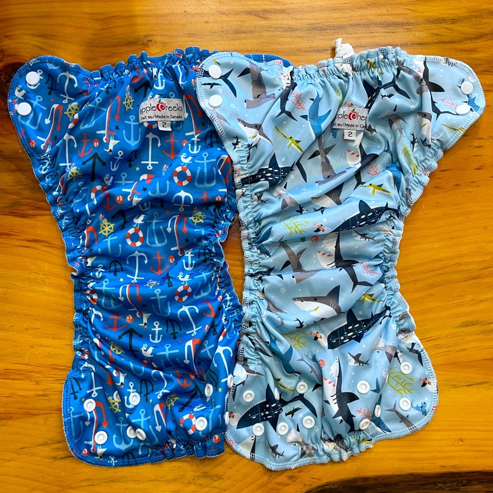Applecheeks size2 swim covers.